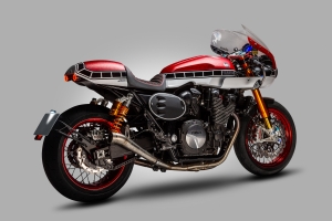 SET - UNI Halbe Verkleidung mit Scheinwerfer 2x90mm Bol d Or - auf Motorrad Yamaha XJR 1300 2016