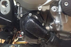 Water pump cover Carbon-Kevlar, BMW S1000RR 2009-2016 auf Motorrad