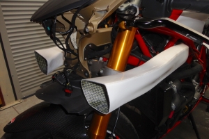 Ram Air - Kanäle racing - Paar GFK Ducati 1098  Vorschau auf Motorrad