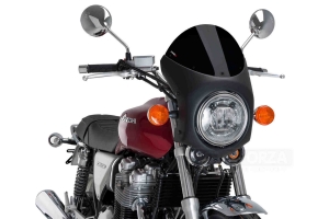 UNI Verkleidung RETRO SEMI HALB VERKLEIDUNG - SATZ - Honda CB 1100  Schwarz Scheibe