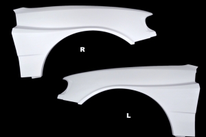 Frontkotflügeln L+R - breiter GT AERO , GFK Fiberglass im Weiss Gelcoat
