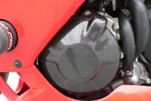 Limadeckel carbon-kevlar auf Motorrad