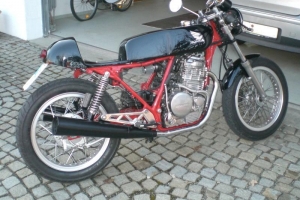 Teile Motoforza - Tank Version2 with Monza Deckel, Hocker  on the bike - Honda CB400
