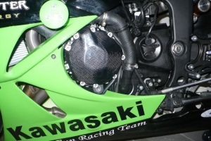 Limadeckel Kawasaki ZX6R 09-12 / 636 13- Cabron-kevlar auf Motorrad