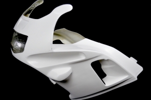 Honda CBR 600 F 1991-1994 (PC25) / Upper part street with cut out for headlight - preview with headlight delivered by customer - head light holder make for custom