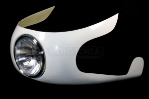 Head lamp-Chrom 7inch - preview in uni half fairing Laverda, Moto Guzzi