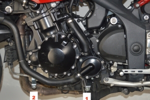 Bugspoiler Triumph 1050 Speed Triple 2011-2015, GFK - Montage kit - linke Seite