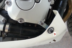 Mounting kit on bike - front right